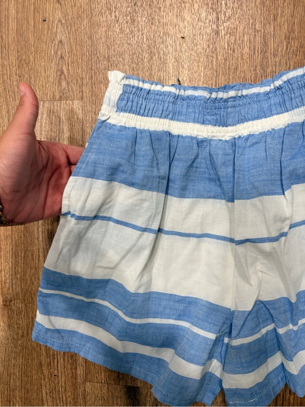H&M Blue and White Striped Kids Shorts